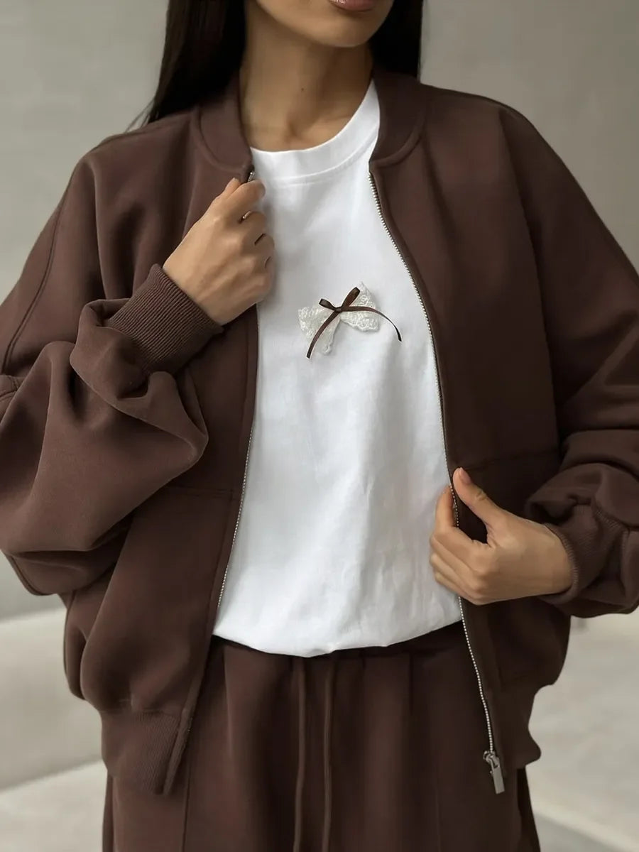 Bow Round Neck Oversized T-Shirt - tif-shop24.de