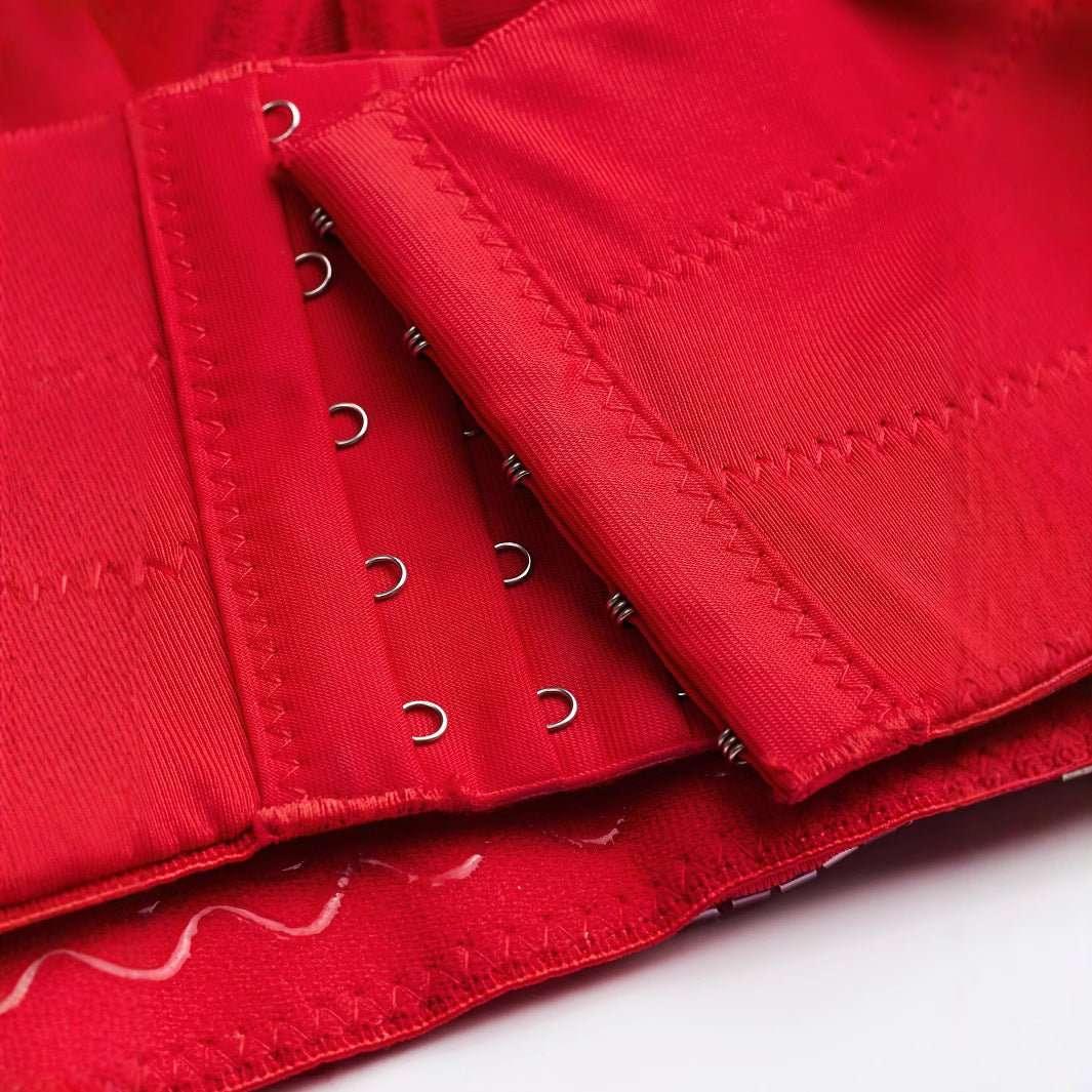 Elastic Red Bone Chest Support Sequin Embroidered Strap Camisole - tif-shop24.de