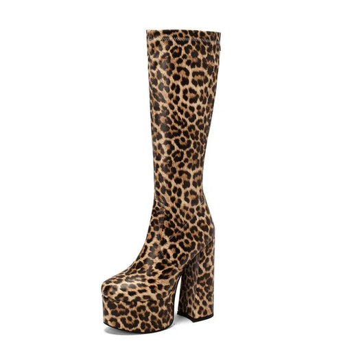 European And American Stretch Boots Waterproof Platform - tif-shop24.de