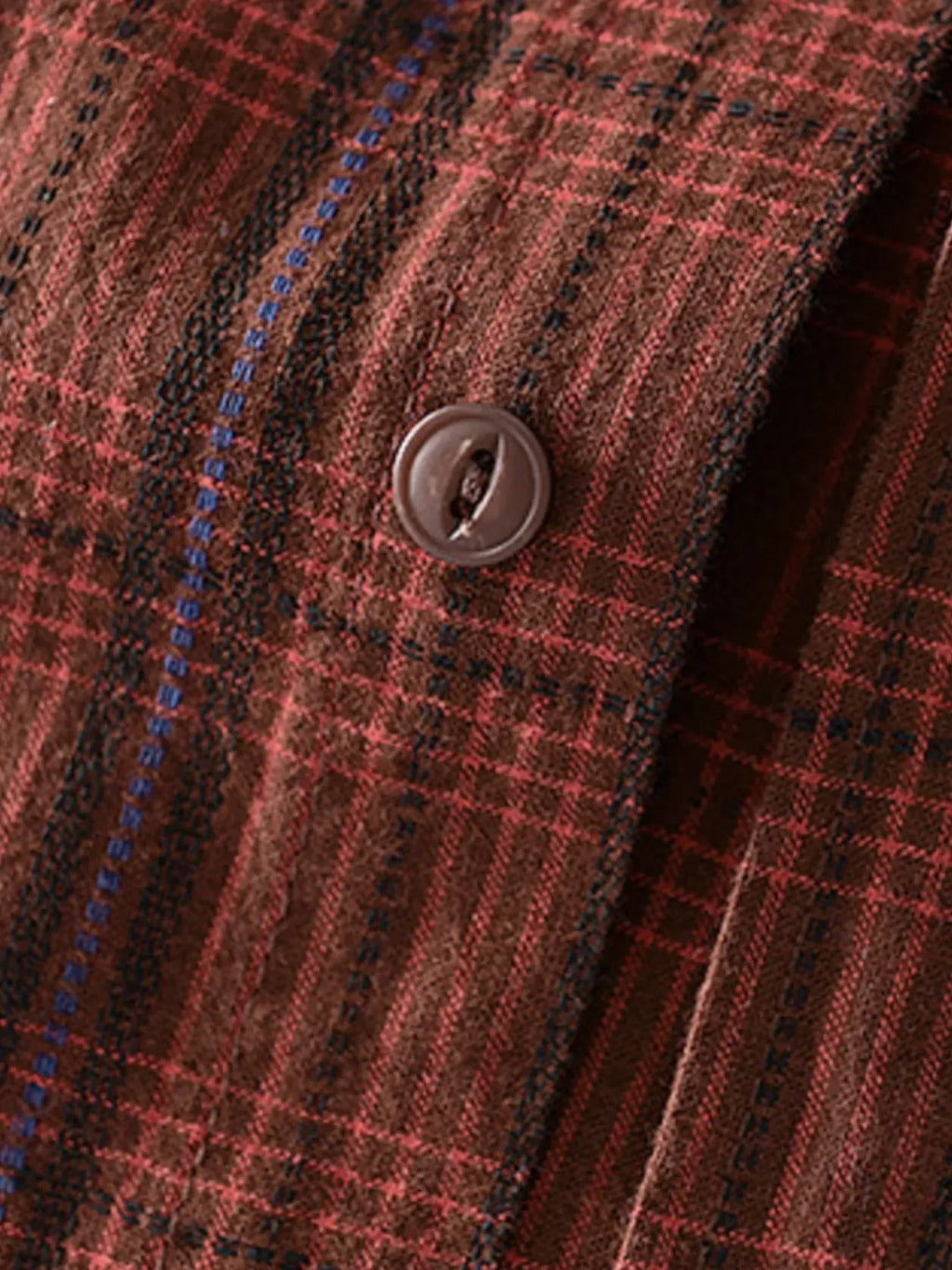 Men's Plus Size Button Up Long Sleeve Plaid Shirt - tif-shop24.de