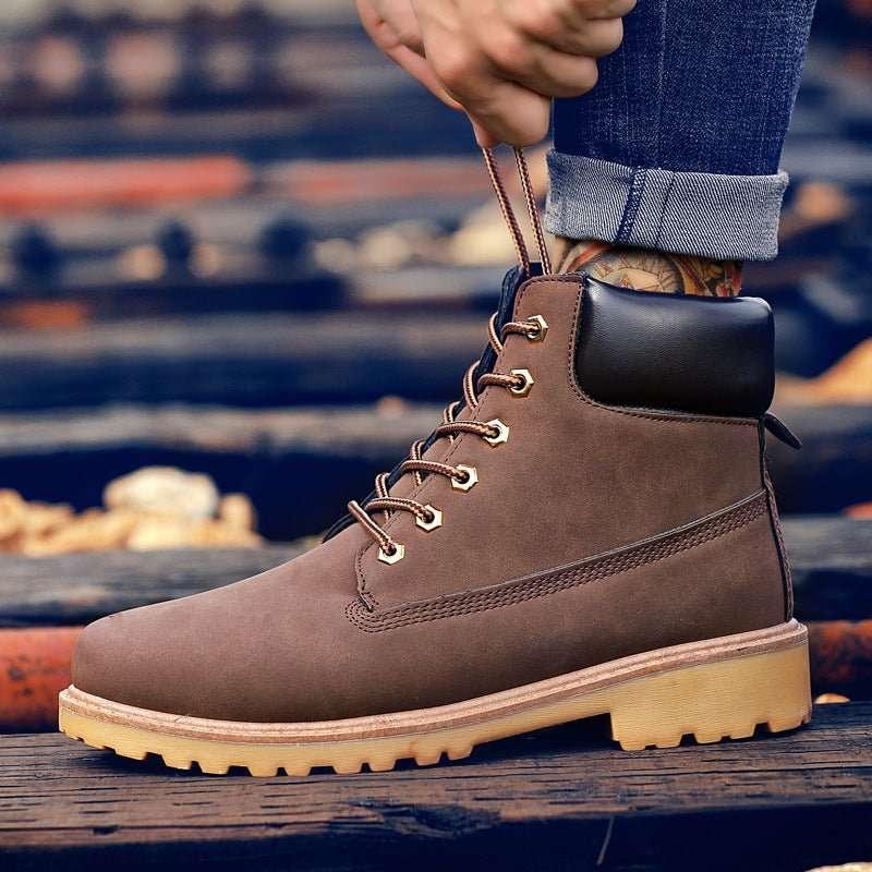 Fashionable high top Martin boots for men casual Baotou workwear shoes autumn and winter men's boots - tif-shop24.de