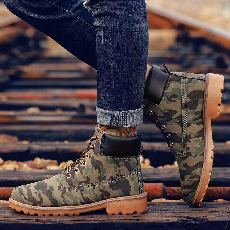 Fashionable high top Martin boots for men casual Baotou workwear shoes autumn and winter men's boots - tif-shop24.de