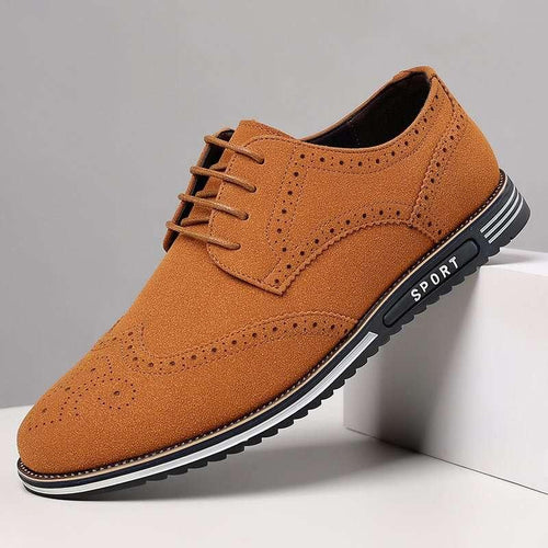 Fashionable men's white sole widened carved leather shoes 
