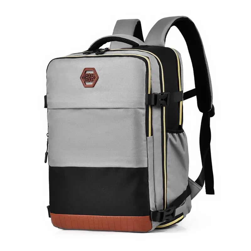 Color Block Multi-Pockets Backpack Bag - tif-shop24.de