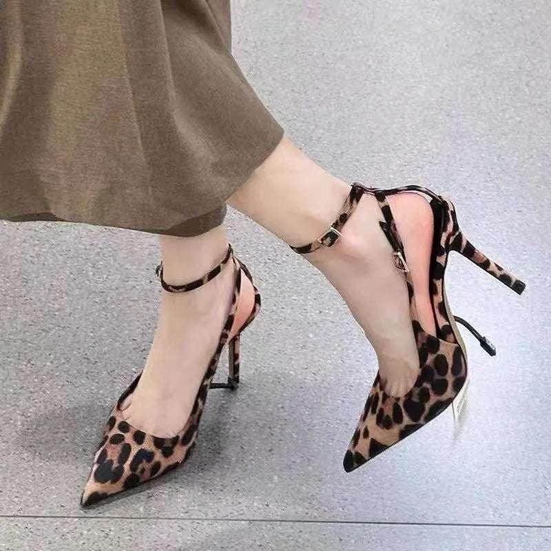 Leopard Point Toe Stiletto Pumps - tif-shop24.de