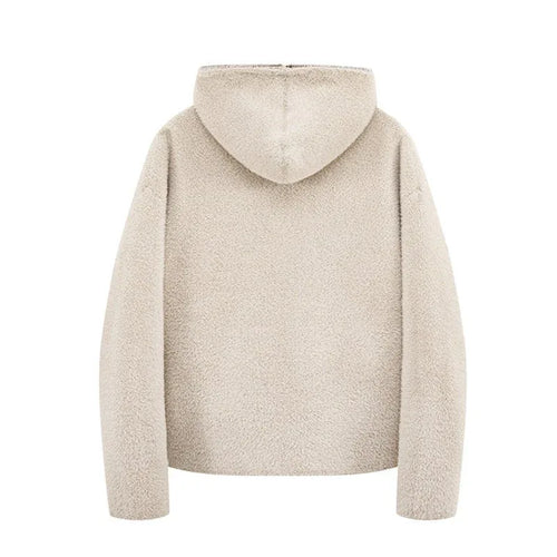 Lined Hooded Zip-Up Knit Sweater for Men Loose Fit Soft and Warm Long Sleeve Casual Style - tif-shop24.de