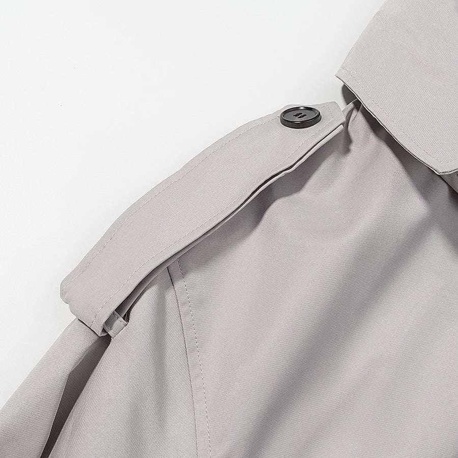 Long sleeved double breasted loose jacket windbreaker for women - tif-shop24.de