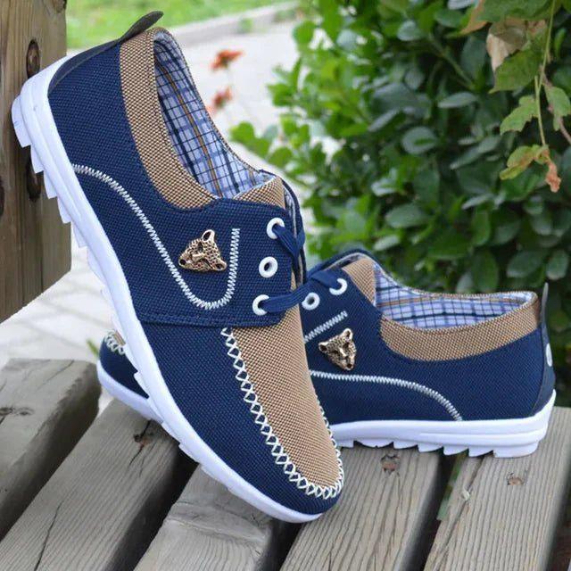 Men Casual Sneakers Flat Canvas Shoes for Men Spring Summer