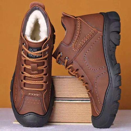 Herren Winter Schneestiefel Fleece Gefüttert Warm Boots