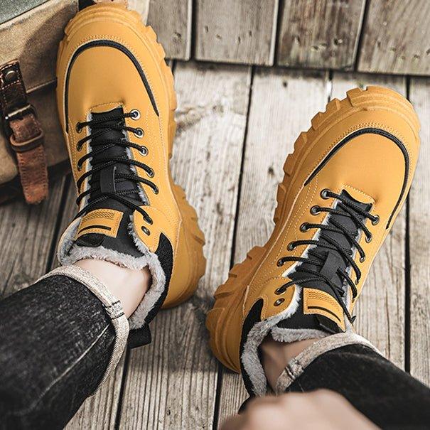 Men's winter suede high top Martin boots men's workwear shoes trendy and versatile thick sole - tif-shop24.de