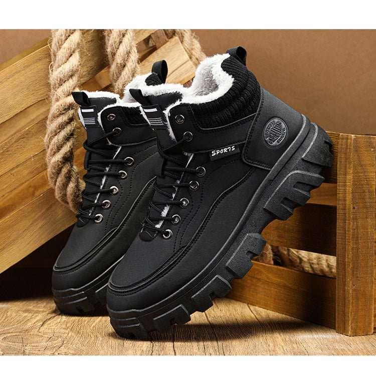 Men's winter suede high top Martin boots men's workwear shoes trendy and versatile thick sole - tif-shop24.de