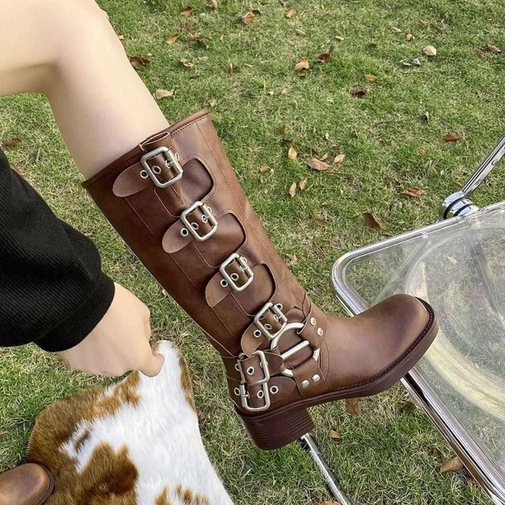 Damen Stiefeletten Runde Spitze Elegante Ankle Boots 