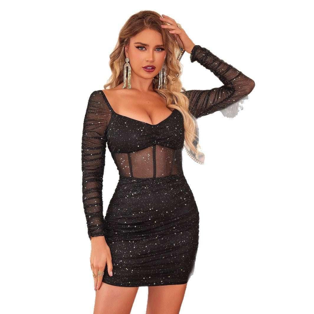 Sexy slim fit high-end sequin dress - tif-shop24.de