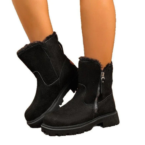 Damen Schneestiefel Winter Warm Gefüttert Rutschfest