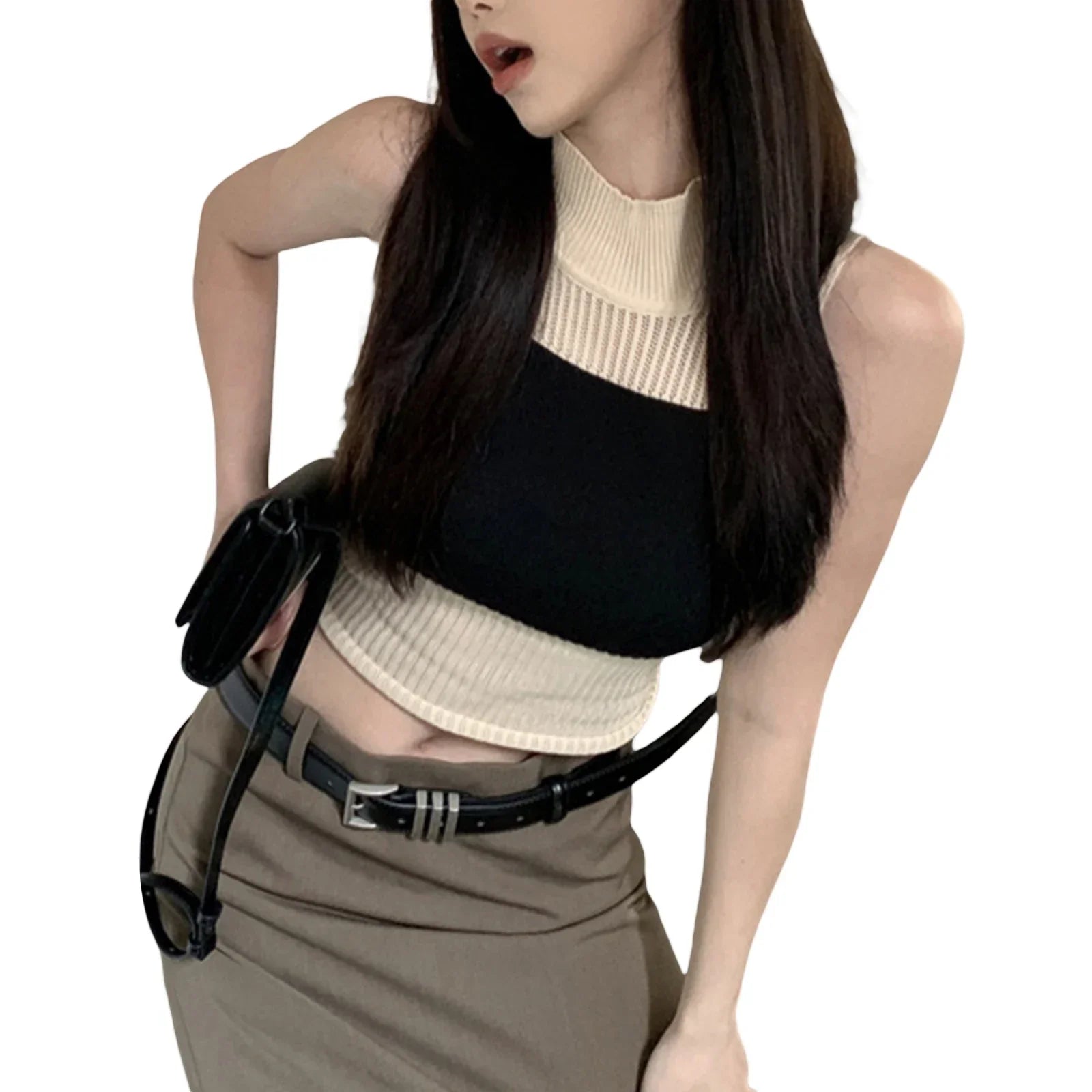 New Come Y2K D Häkelstrick Crop Tops Durchsichtige Bluse Langarm Crop Shirt Clubwear Sexy Strand Cover | tif-shop24.de