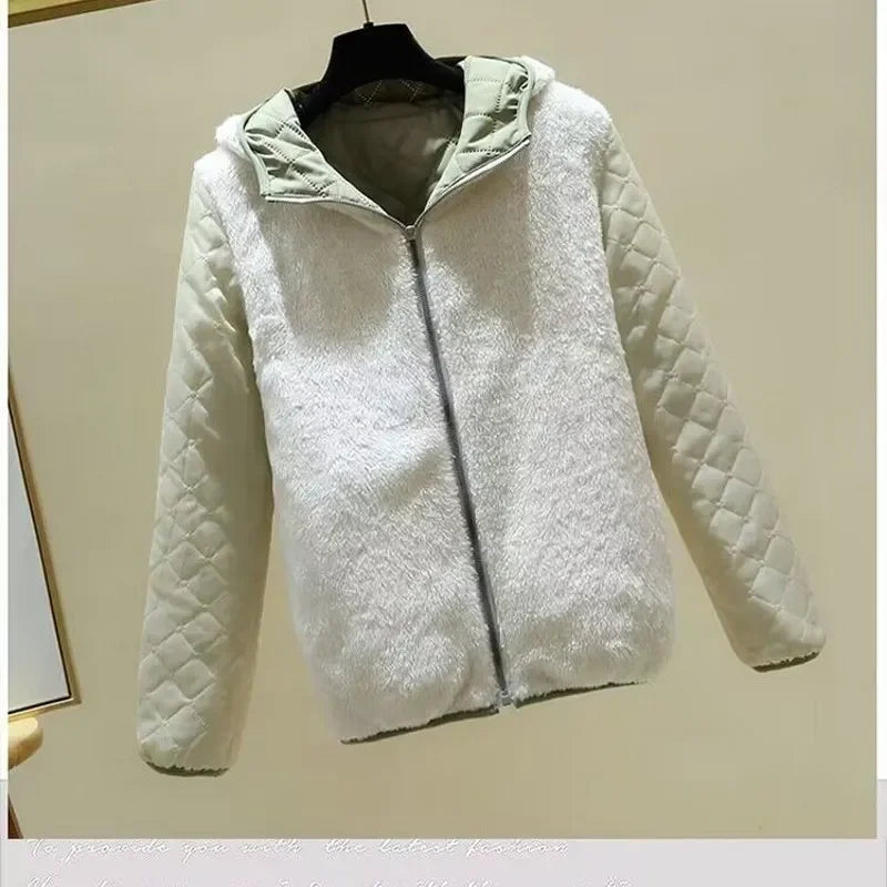 Neue Leichte Mit Kapuze Baumwolle Mode Kurze Mantel Gefütterte Jacke | tif-shop24.de