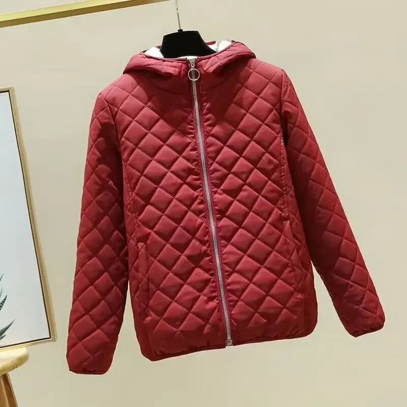 Neue Leichte Mit Kapuze Baumwolle Mode Kurze Mantel Gefütterte Jacke | tif-shop24.de