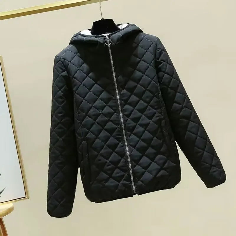 Neue Leichte Mit Kapuze Baumwolle Mode Kurze Mantel Gefütterte Jacke | tif-shop24.de