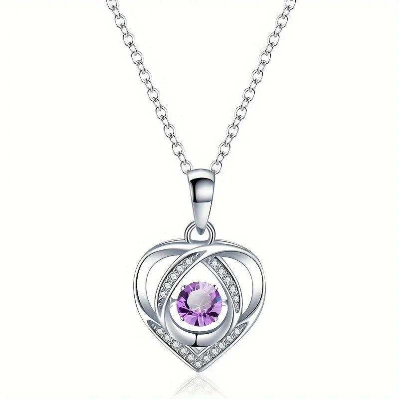 Eleganter Und Blaue Strassstein-Herz-Anhänger Mit Halskette, Exquisites Valentinstag, Geburtstagsgeschenk | tif-shop24.de