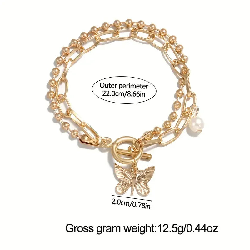 Quarzuhr Schmetterlingsarmband Set - Business Elegant Geschenk | tif-shop24.de