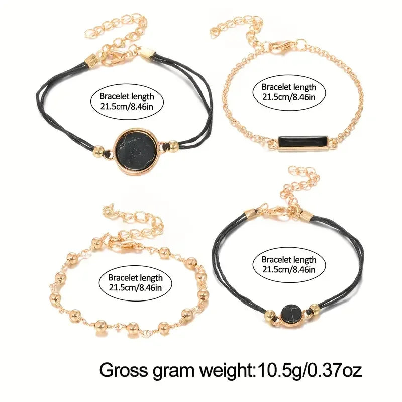 5er Vintage Rechteck-Quarzuhr-Set mit PU-Lederarmbändern – Geschenk für Damen | tif-shop24.de