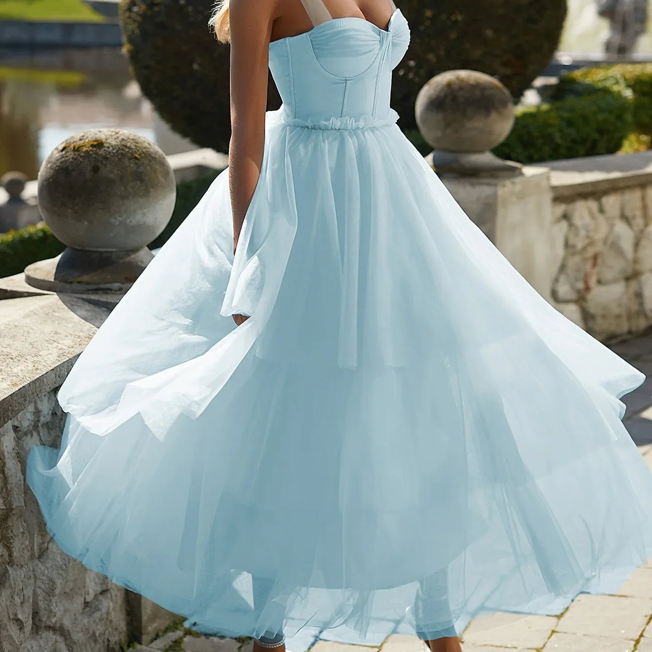 Plus Size Brautjungfer Kleid - Elegant Sweetheart Neck Hochzeit | tif-shop24.de