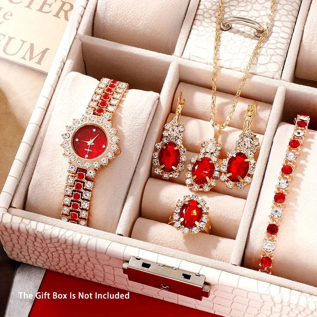 Luxus Strass Uhr Set 6-teilig - Retro Armbanduhr Schmuck | tif-shop24.de