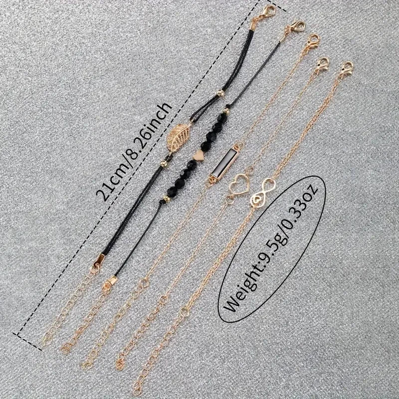 6pcs Uhr Casual Flower Quarzuhr Analog PU-Leder Armbänder Valentinstag Geschenk | tif-shop24.de