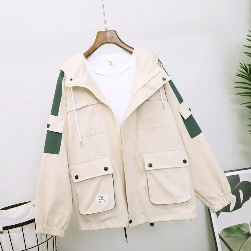 Neue Mit Kapuze Cargo Jacke Zipper Safari Stil Jacken | tif-shop24.de