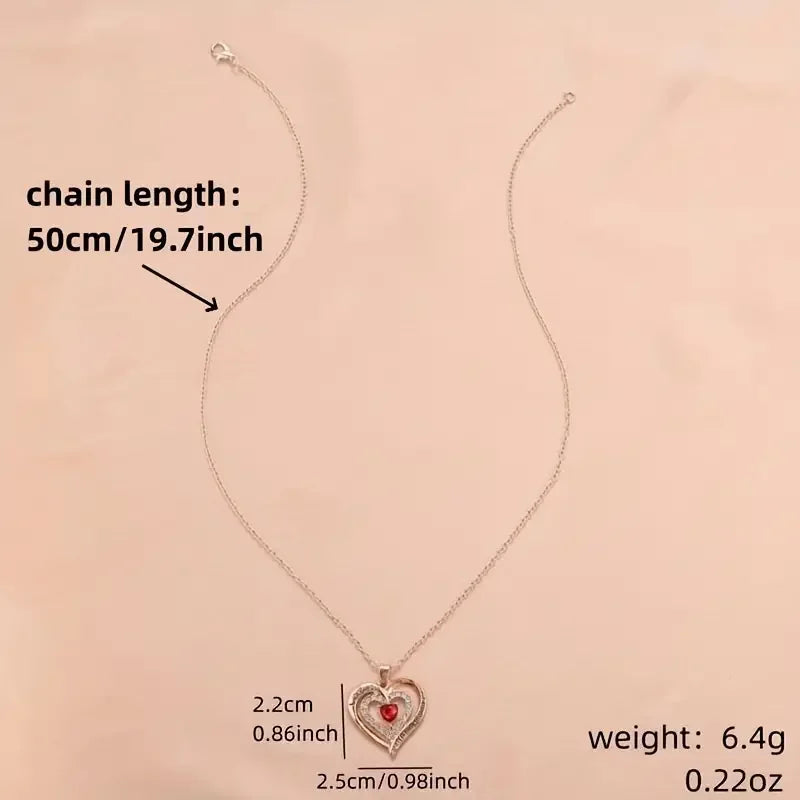 Exquisite Romantische Herz-Liebes-Anhänger-Halskette Halsschmuck, Thanksgiving, Weihnachten, Geburtstag, Valentinstag | tif-shop24.de