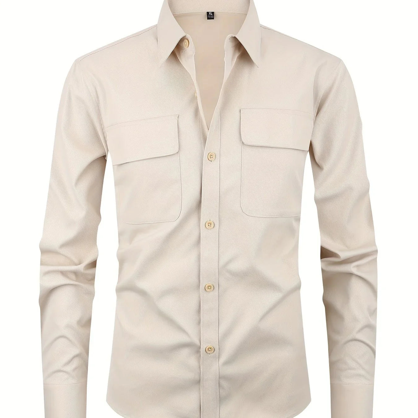 Stilvolles Einfarbiges Hemd, Lässiges Atmungsaktives Hemd Mit Revers, Langen Ärmel - tif-shop24.de