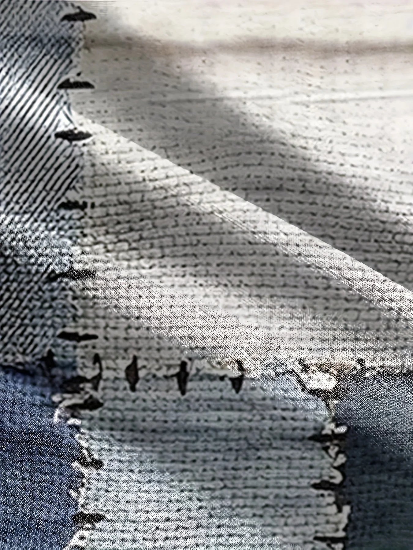 Patchwork Langarm Novelty Stilvolle Tees T-Shirt | tif-shop24.de