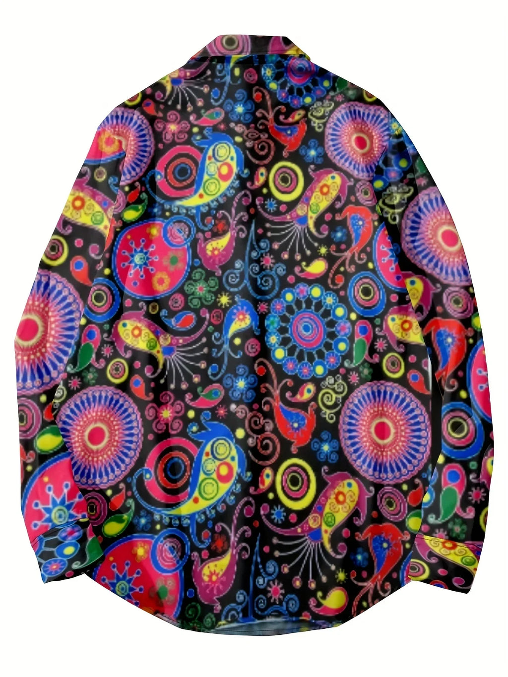 Langarmshirt Mit Neuartigem Muster, Grafisches Button-Up-Hemd Für Frühling Und Herbst - tif-shop24.de