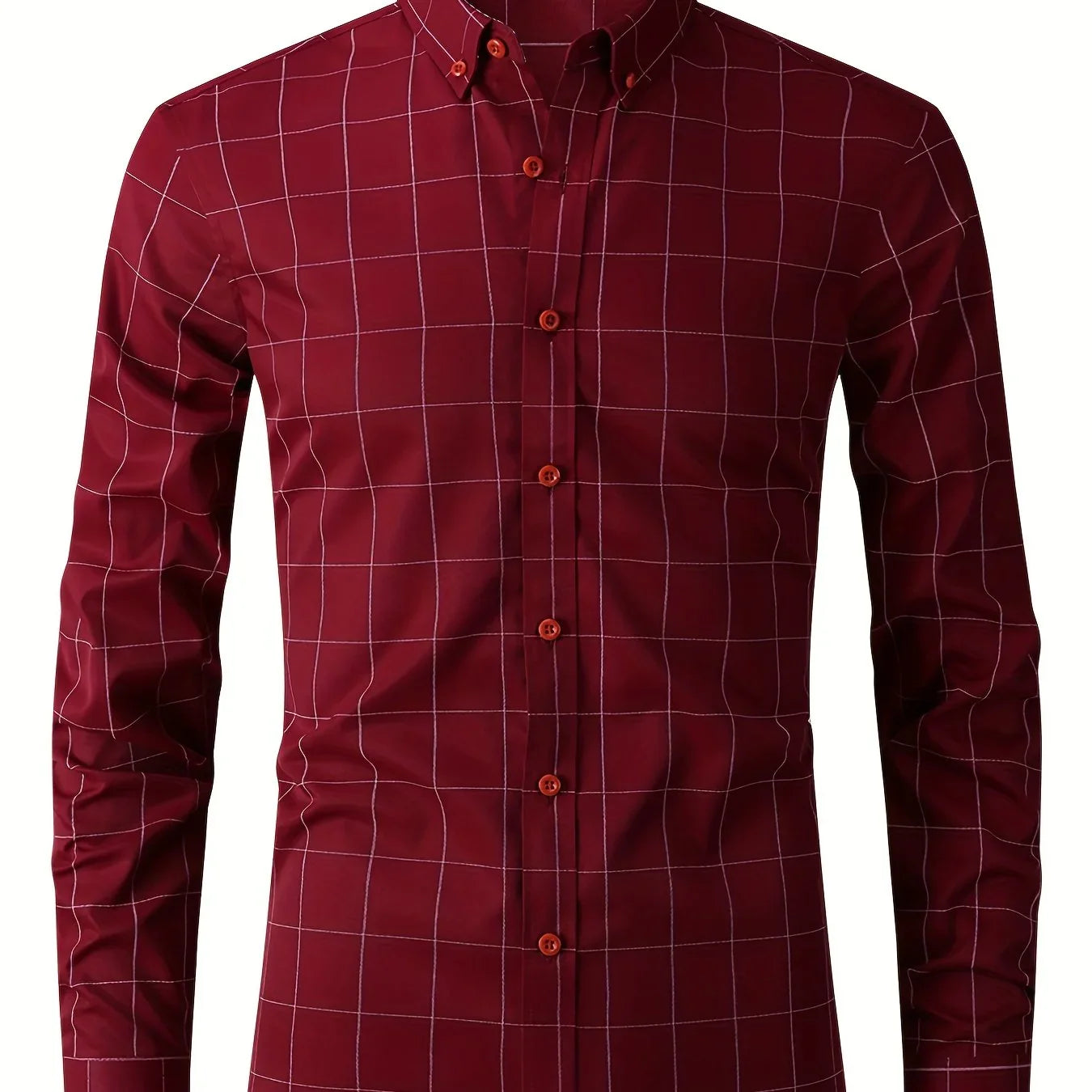 Formale Karierte Design-Knopfleiste Hemd, Für Frühling Und Herbst - tif-shop24.de