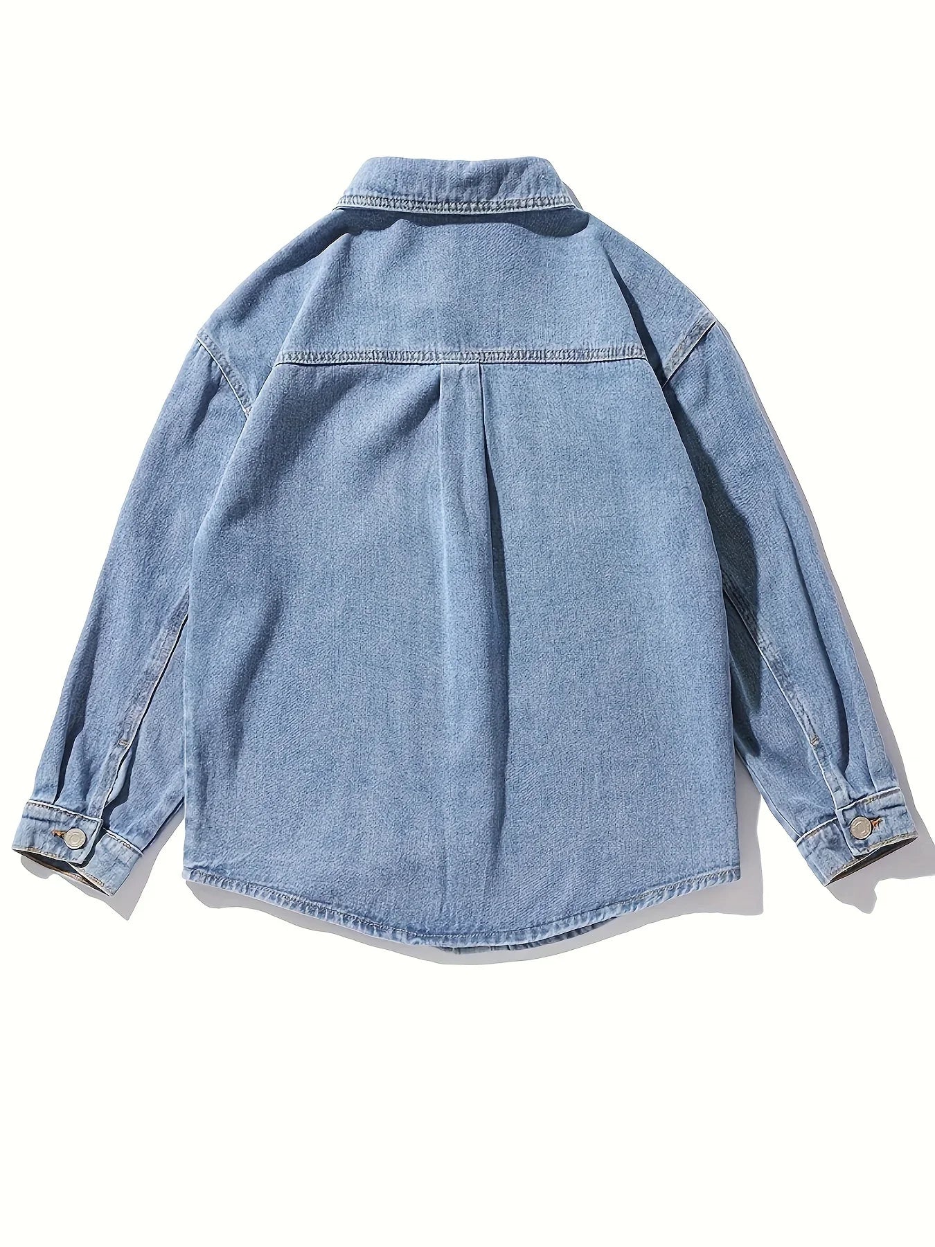 Stilvolles Einfarbiges Hemd, Lässiges Atmungsaktives Hemd Mit Revers - tif-shop24.de