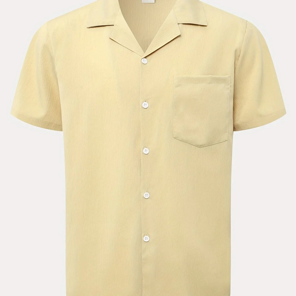 Klassisches Design Freizeit Kurzarmhemd Mit Brusttasche, Frühling & Sommerurlaub, Geschenk - tif-shop24.de