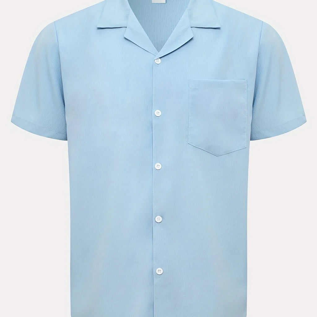 Klassisches Design Freizeit Kurzarmhemd Mit Brusttasche, Frühling & Sommerurlaub, Geschenk - tif-shop24.de