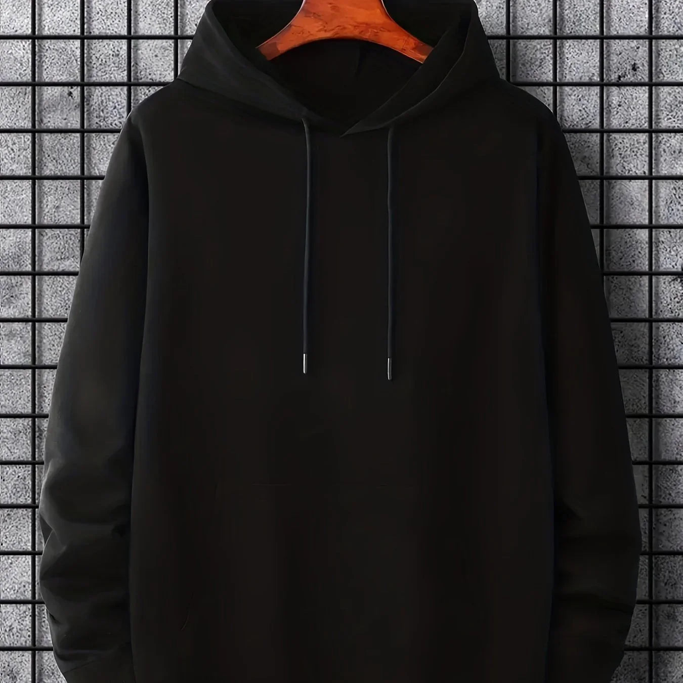 Herren Freizeit Solide Fleece Hoodie Kordelzug Basic Langarm Kapuzenpullover Mit Tasche Mode Pullover Hoodies - tif-shop24.de