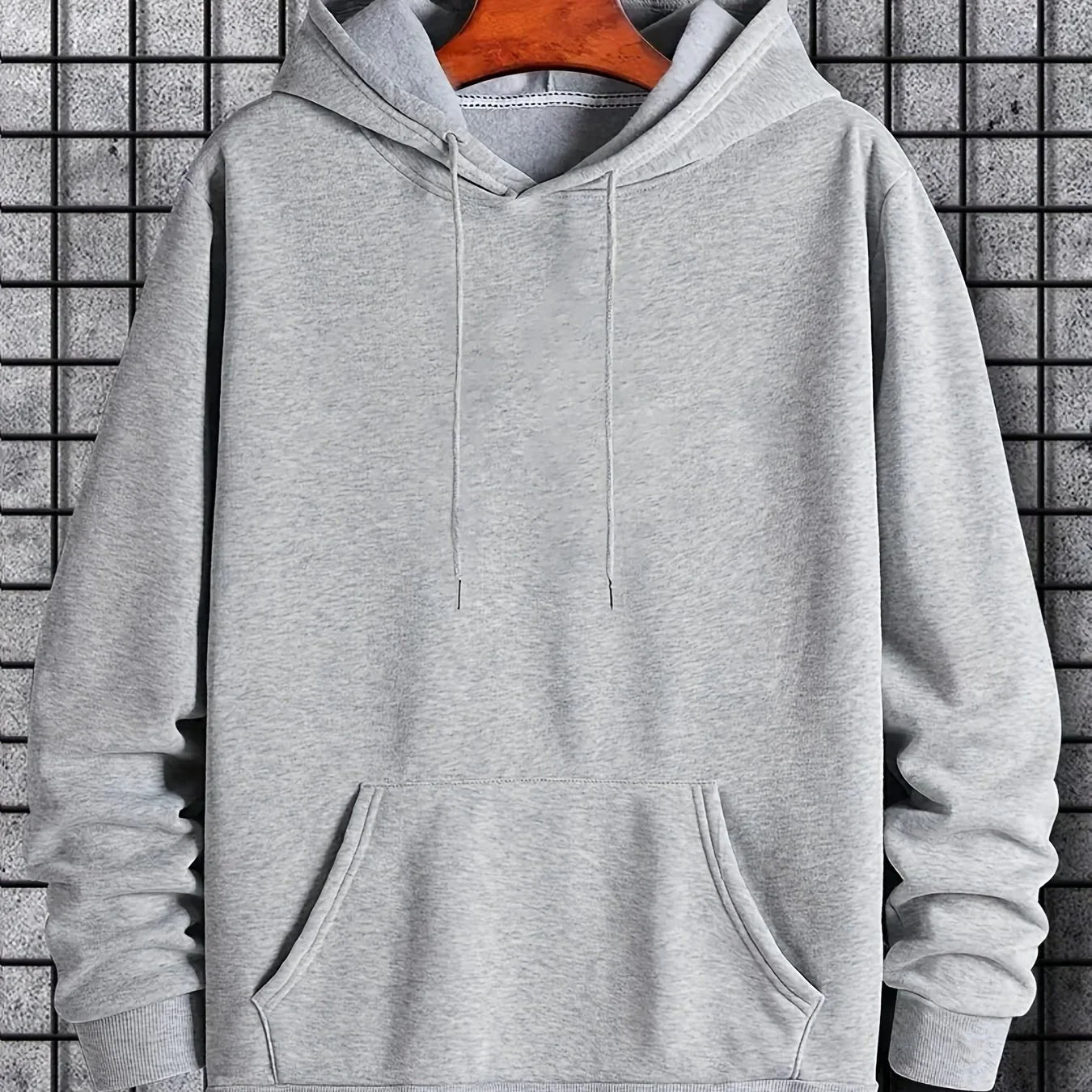 Herren Freizeit Solide Fleece Hoodie Kordelzug Basic Langarm Kapuzenpullover Mit Tasche Mode Pullover Hoodies - tif-shop24.de