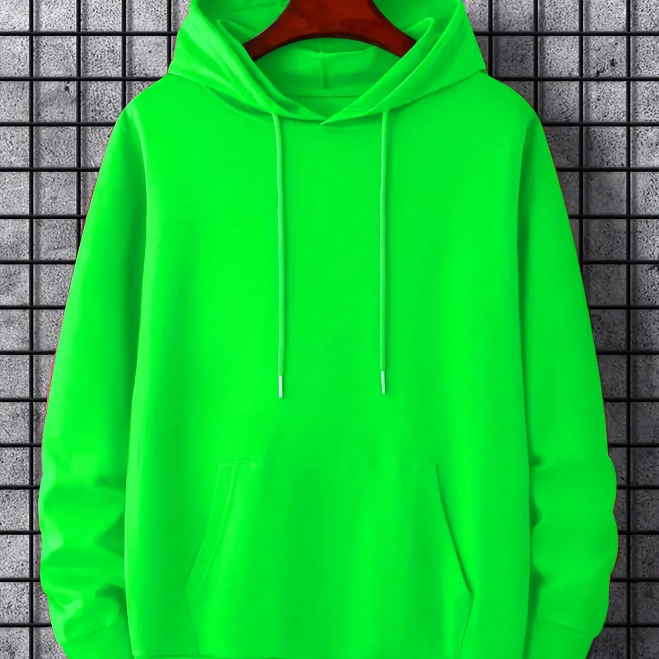 Herren Freizeit Solide Fleece Hoodie Kordelzug Basic Langarm Kapuzenpullover Mit Tasche Mode Pullover Hoodies - tif-shop24.de