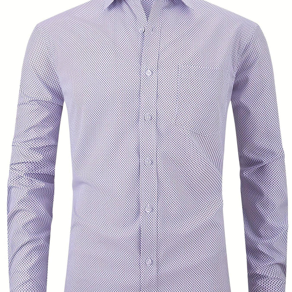 Halbformales Brusttaschen-Knopfleisten-Langarmhemd für Geschäftszwecke - tif-shop24.de