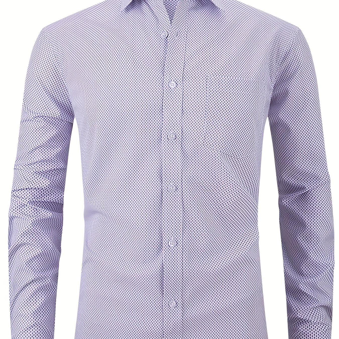 Halbformales Brusttaschen-Knopfleisten-Langarmhemd für Geschäftszwecke - tif-shop24.de