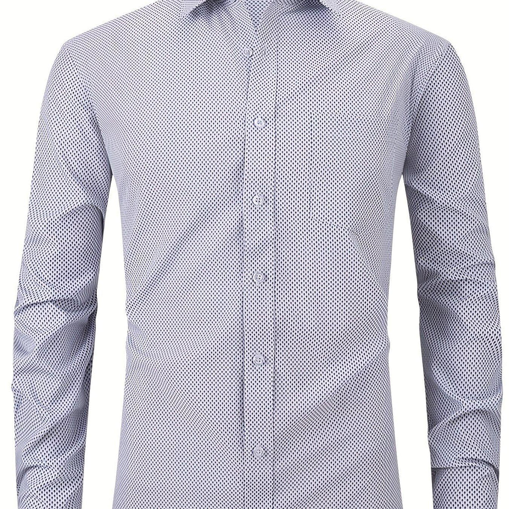 Halbformales Brusttaschen-Knopfleisten-Langarmhemd für Geschäftszwecke - tif-shop24.de