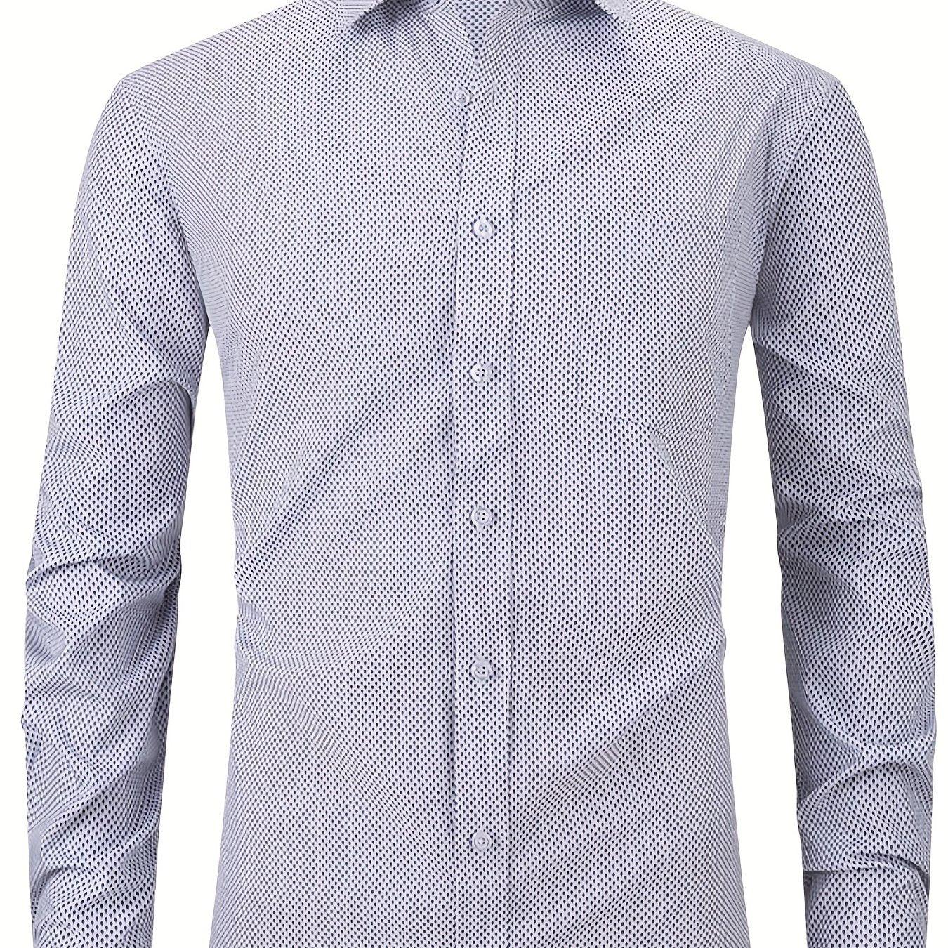 Halbformales Brusttaschen-Knopfleisten-Langarmhemd für Geschäftszwecke - tif-shop24.de