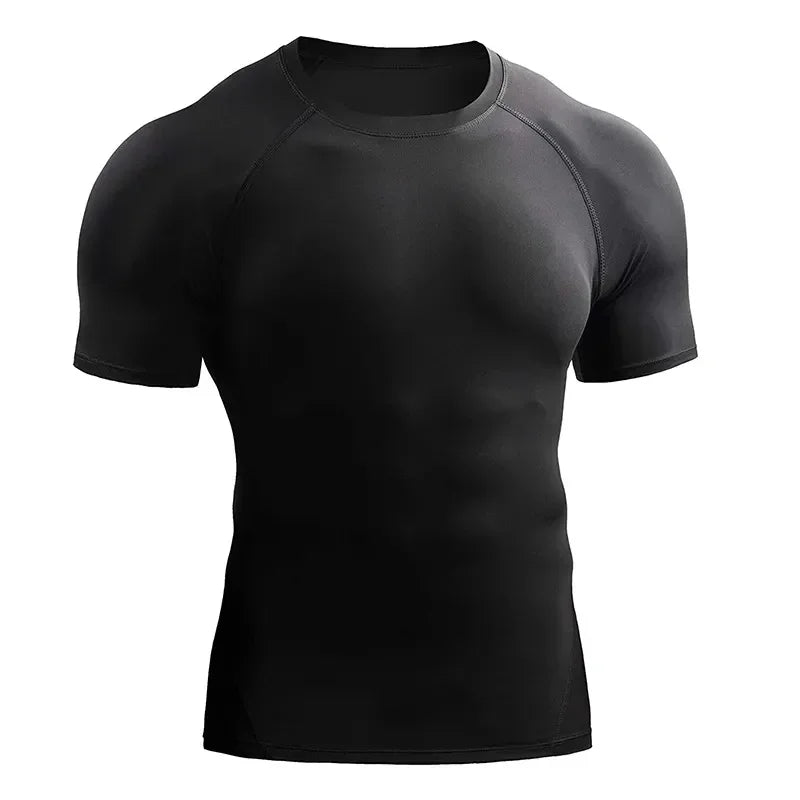 Kompression Sportswear Elastische Quick Dry Athletisch Gym Workout T- Shirt | tif-shop24.de