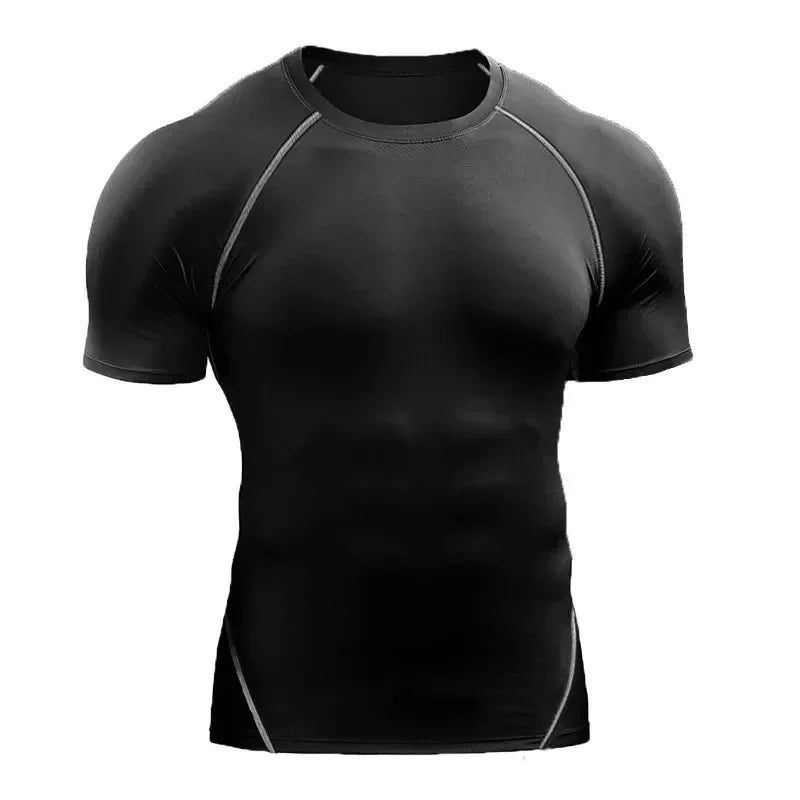 Kompression Sportswear Elastische Quick Dry Athletisch Gym Workout T- Shirt | tif-shop24.de