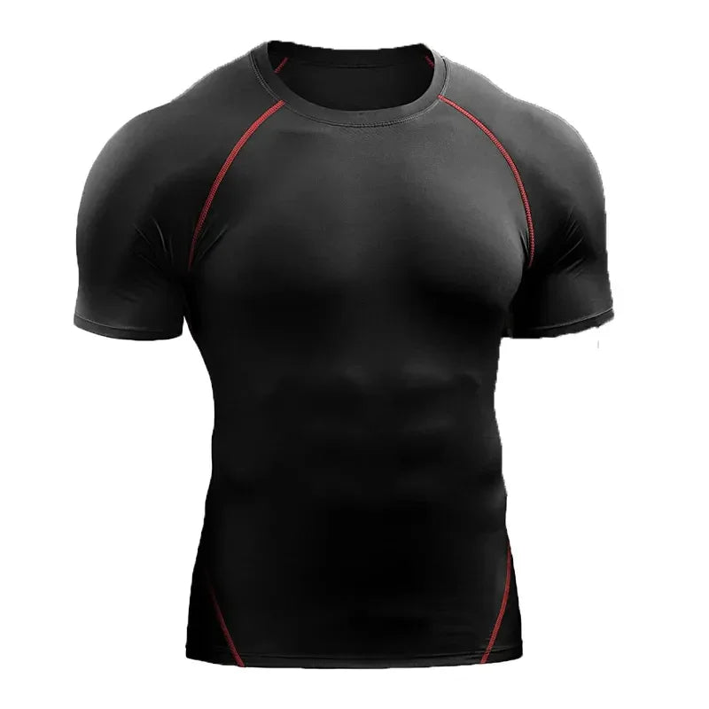 Kompression Sportswear Elastische Quick Dry Athletisch Gym Workout T- Shirt | tif-shop24.de