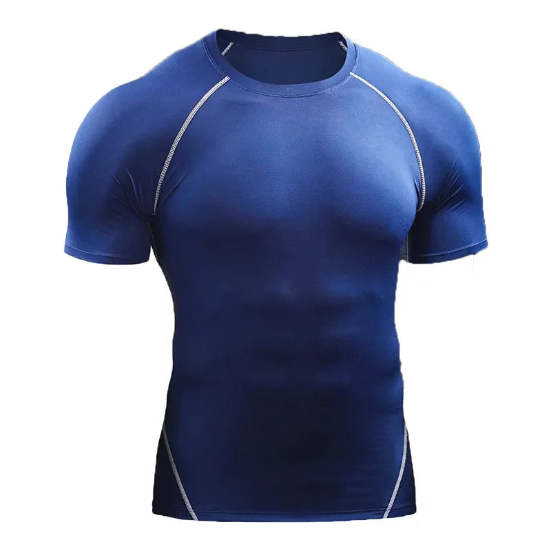 Kompression Sportswear Elastische Quick Dry Athletisch Gym Workout T- Shirt | tif-shop24.de