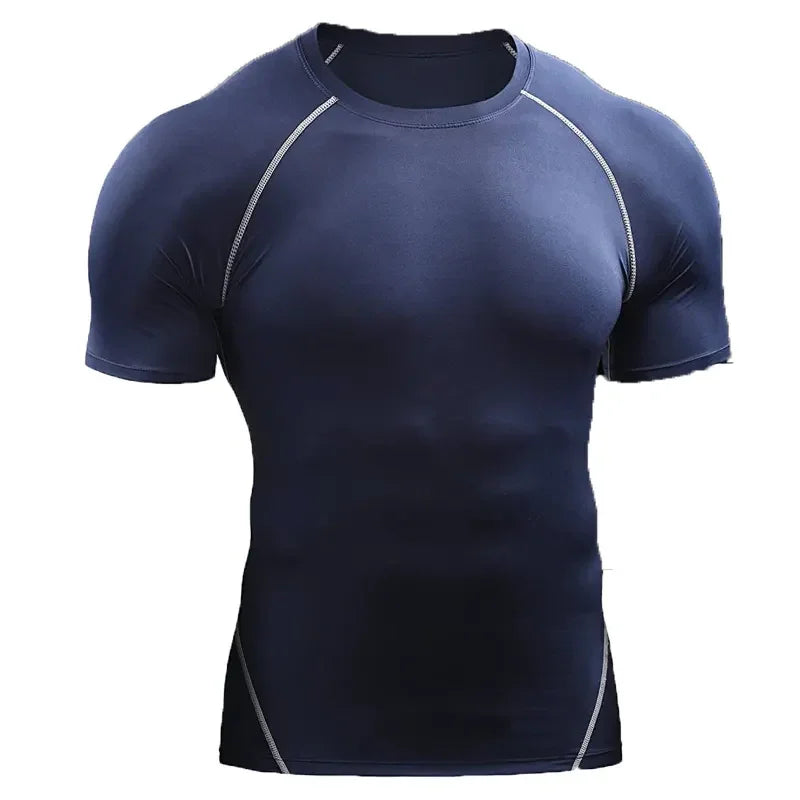 Kompression Sportswear Elastische Quick Dry Athletisch Gym Workout T- Shirt | tif-shop24.de