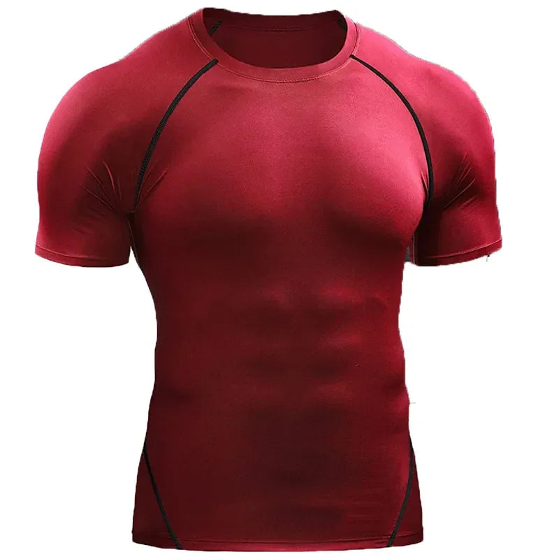 Kompression Sportswear Elastische Quick Dry Athletisch Gym Workout T- Shirt | tif-shop24.de